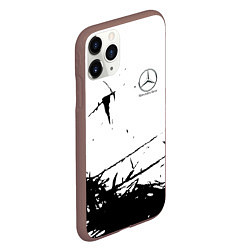 Чехол iPhone 11 Pro матовый Mercedes текстура, цвет: 3D-коричневый — фото 2