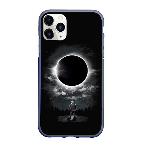 Чехол iPhone 11 Pro матовый Затмение Eclipse / 3D-Серый – фото 1