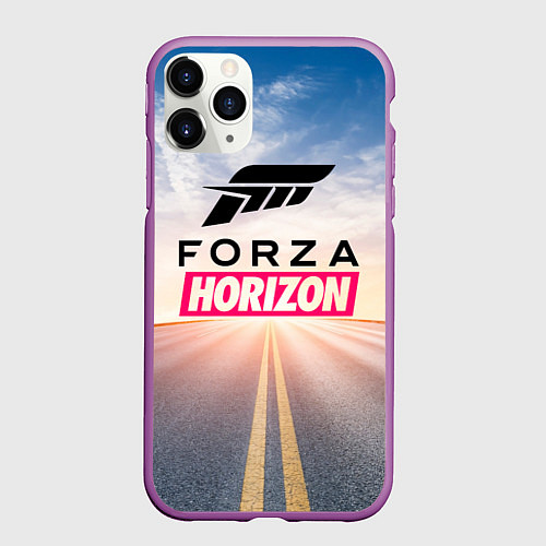 Чехол iPhone 11 Pro матовый Forza Horizon 5 Форза Хорайзен / 3D-Фиолетовый – фото 1