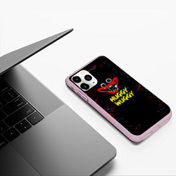 Чехол iPhone 11 Pro матовый Poppy Playtime Поппи Плейтайм huggy wuggy, цвет: 3D-розовый — фото 2