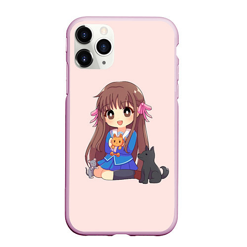 Чехол iPhone 11 Pro матовый Кроха Тору / 3D-Розовый – фото 1