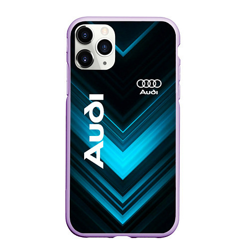 Чехол iPhone 11 Pro матовый Audi sport auto / 3D-Сиреневый – фото 1