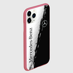 Чехол iPhone 11 Pro матовый Mercedes-Benz - Sport, цвет: 3D-малиновый — фото 2