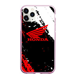 Чехол iPhone 11 Pro матовый Honda Logo Auto, цвет: 3D-розовый