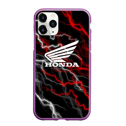 Чехол iPhone 11 Pro матовый Honda Разряд молнии, цвет: 3D-фиолетовый