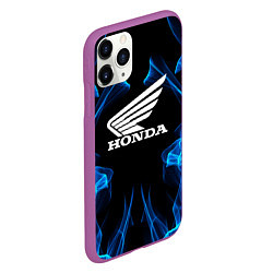 Чехол iPhone 11 Pro матовый Honda Fire, цвет: 3D-фиолетовый — фото 2