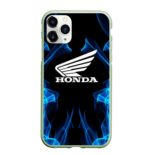 Чехол iPhone 11 Pro матовый Honda Fire / 3D-Салатовый – фото 1