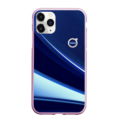 Чехол iPhone 11 Pro матовый Volvo - Auto sport / 3D-Розовый – фото 1