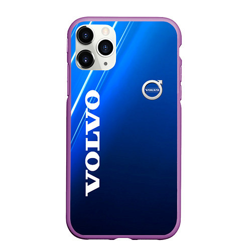 Чехол iPhone 11 Pro матовый Volvo Sport Auto / 3D-Фиолетовый – фото 1