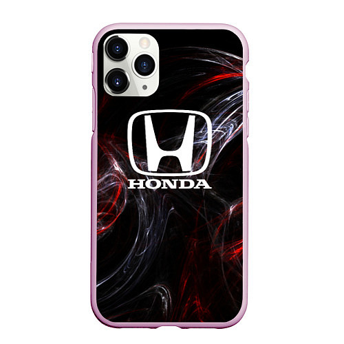 Чехол iPhone 11 Pro матовый Honda разводы / 3D-Розовый – фото 1