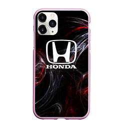 Чехол iPhone 11 Pro матовый Honda разводы, цвет: 3D-розовый