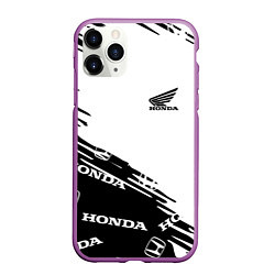 Чехол iPhone 11 Pro матовый Honda sport pattern, цвет: 3D-фиолетовый