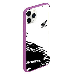 Чехол iPhone 11 Pro матовый Honda sport pattern, цвет: 3D-фиолетовый — фото 2