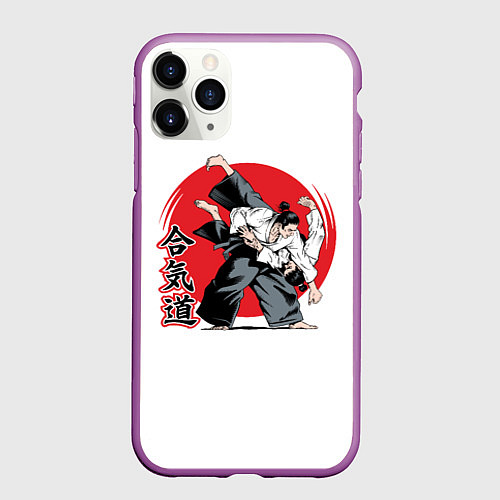 Чехол iPhone 11 Pro матовый Айкидо Aikido / 3D-Фиолетовый – фото 1