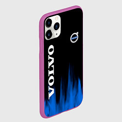 Чехол iPhone 11 Pro матовый Volvo синий огонь, цвет: 3D-фиолетовый — фото 2
