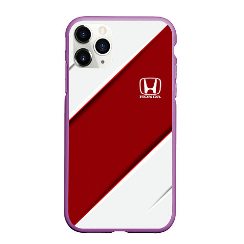 Чехол iPhone 11 Pro матовый Honda - Red sport / 3D-Фиолетовый – фото 1