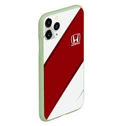 Чехол iPhone 11 Pro матовый Honda - Red sport, цвет: 3D-салатовый — фото 2