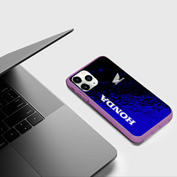 Чехол iPhone 11 Pro матовый Honda - Авто бренд, цвет: 3D-фиолетовый — фото 2