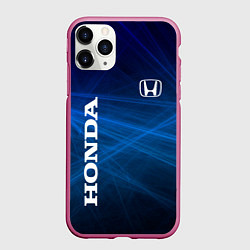 Чехол iPhone 11 Pro матовый Honda - Blue, цвет: 3D-малиновый