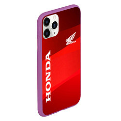 Чехол iPhone 11 Pro матовый Honda - Red, цвет: 3D-фиолетовый — фото 2