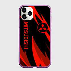 Чехол iPhone 11 Pro матовый Mitsubishi Авто для души, цвет: 3D-фиолетовый
