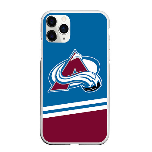 Чехол iPhone 11 Pro матовый Colorado Avalanche, Колорадо Эвеланш / 3D-Белый – фото 1