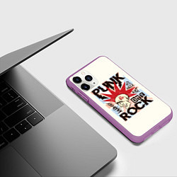 Чехол iPhone 11 Pro матовый Punk Rock Панк, цвет: 3D-фиолетовый — фото 2