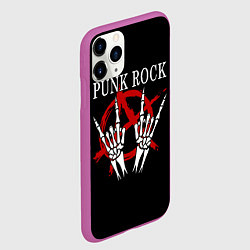 Чехол iPhone 11 Pro матовый Punk Rock Панки Хой, цвет: 3D-фиолетовый — фото 2