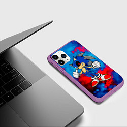 Чехол iPhone 11 Pro матовый СОНИК EXE SONIC, цвет: 3D-фиолетовый — фото 2
