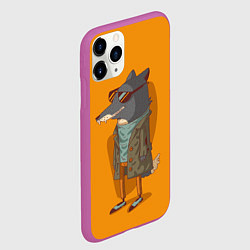 Чехол iPhone 11 Pro матовый Хитрый лис в плаще, цвет: 3D-фиолетовый — фото 2
