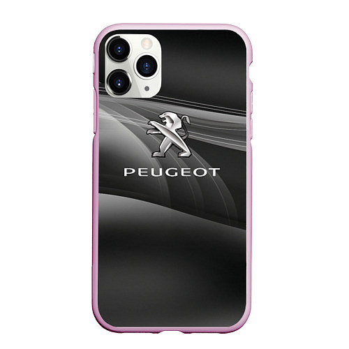 Чехол iPhone 11 Pro матовый Peugeot blak / 3D-Розовый – фото 1