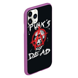 Чехол iPhone 11 Pro матовый Punks Not Dead Анархия, цвет: 3D-фиолетовый — фото 2