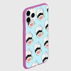 Чехол iPhone 11 Pro матовый Узор с Сатору, цвет: 3D-фиолетовый — фото 2