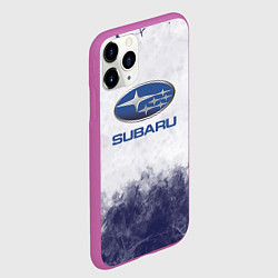 Чехол iPhone 11 Pro матовый Subaru Трещина, цвет: 3D-фиолетовый — фото 2