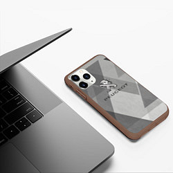 Чехол iPhone 11 Pro матовый Peugeot много оттенков серого, цвет: 3D-коричневый — фото 2