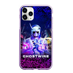 Чехол iPhone 11 Pro матовый GhostWire: Tokyo, цвет: 3D-сиреневый