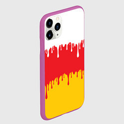 Чехол iPhone 11 Pro матовый Северная Осетия Алания потёки, цвет: 3D-фиолетовый — фото 2