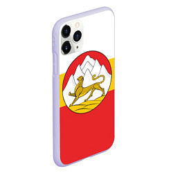 Чехол iPhone 11 Pro матовый Северная Осетия Алания Флаг, цвет: 3D-светло-сиреневый — фото 2