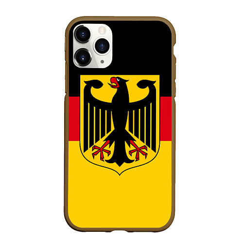 Чехол iPhone 11 Pro матовый Германия - Germany / 3D-Коричневый – фото 1