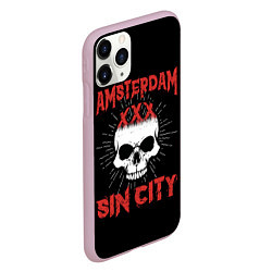 Чехол iPhone 11 Pro матовый AMSTERDAM Амстердам, цвет: 3D-розовый — фото 2