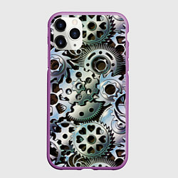 Чехол iPhone 11 Pro матовый Стимпанк шестеренки Steampunk