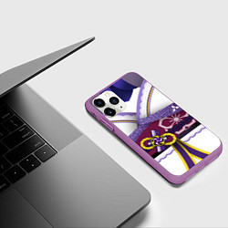 Чехол iPhone 11 Pro матовый БААЛ СЁГУН РАЙДЕН КОСТЮМ, цвет: 3D-фиолетовый — фото 2