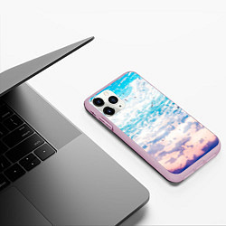 Чехол iPhone 11 Pro матовый Небо-арт, цвет: 3D-розовый — фото 2