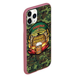 Чехол iPhone 11 Pro матовый Генерал Пивные Войска, цвет: 3D-малиновый — фото 2