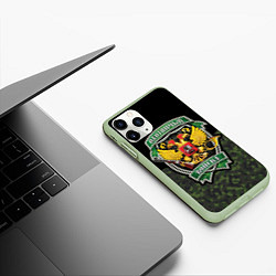 Чехол iPhone 11 Pro матовый Охотничьи Войска камуфляж, цвет: 3D-салатовый — фото 2