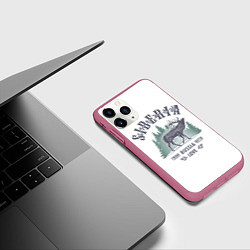 Чехол iPhone 11 Pro матовый SIBERIA из России с Любовью, цвет: 3D-малиновый — фото 2
