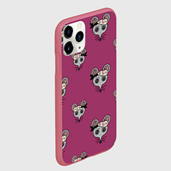 Чехол iPhone 11 Pro матовый Ниндзя-мыши Клинок, рассекающий демонов Kimetsu no, цвет: 3D-малиновый — фото 2