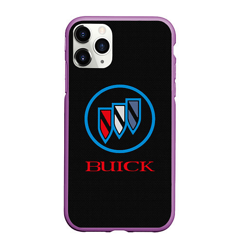 Чехол iPhone 11 Pro матовый Buick Emblem Logo / 3D-Фиолетовый – фото 1