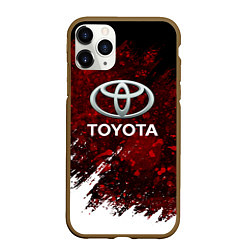 Чехол iPhone 11 Pro матовый Toyota Вектор, цвет: 3D-коричневый