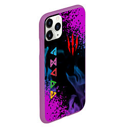 Чехол iPhone 11 Pro матовый The Witcher ГЕЙМЕРАМ ИГРА, цвет: 3D-фиолетовый — фото 2
